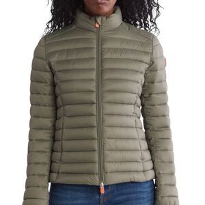 Save the Duck Carla Quilted Puffer Plumtech Synthetic Down Jacket Size 4 L